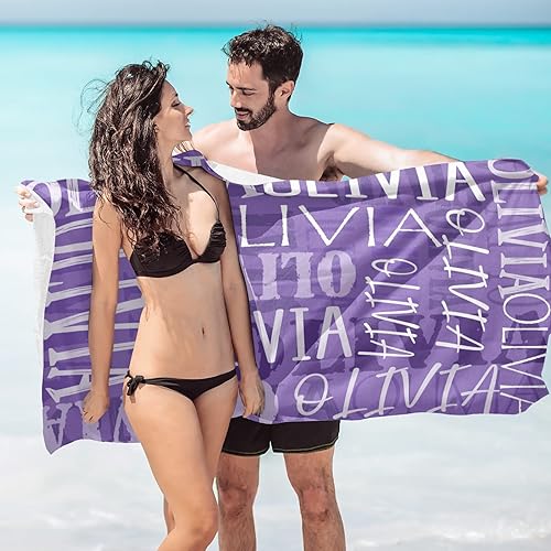 Vista 121 de Toalla de playa, toallas de playa personalizadas para niños, toallas de playa para adultos y niños, microfibra de secado rápido, toallas de playa