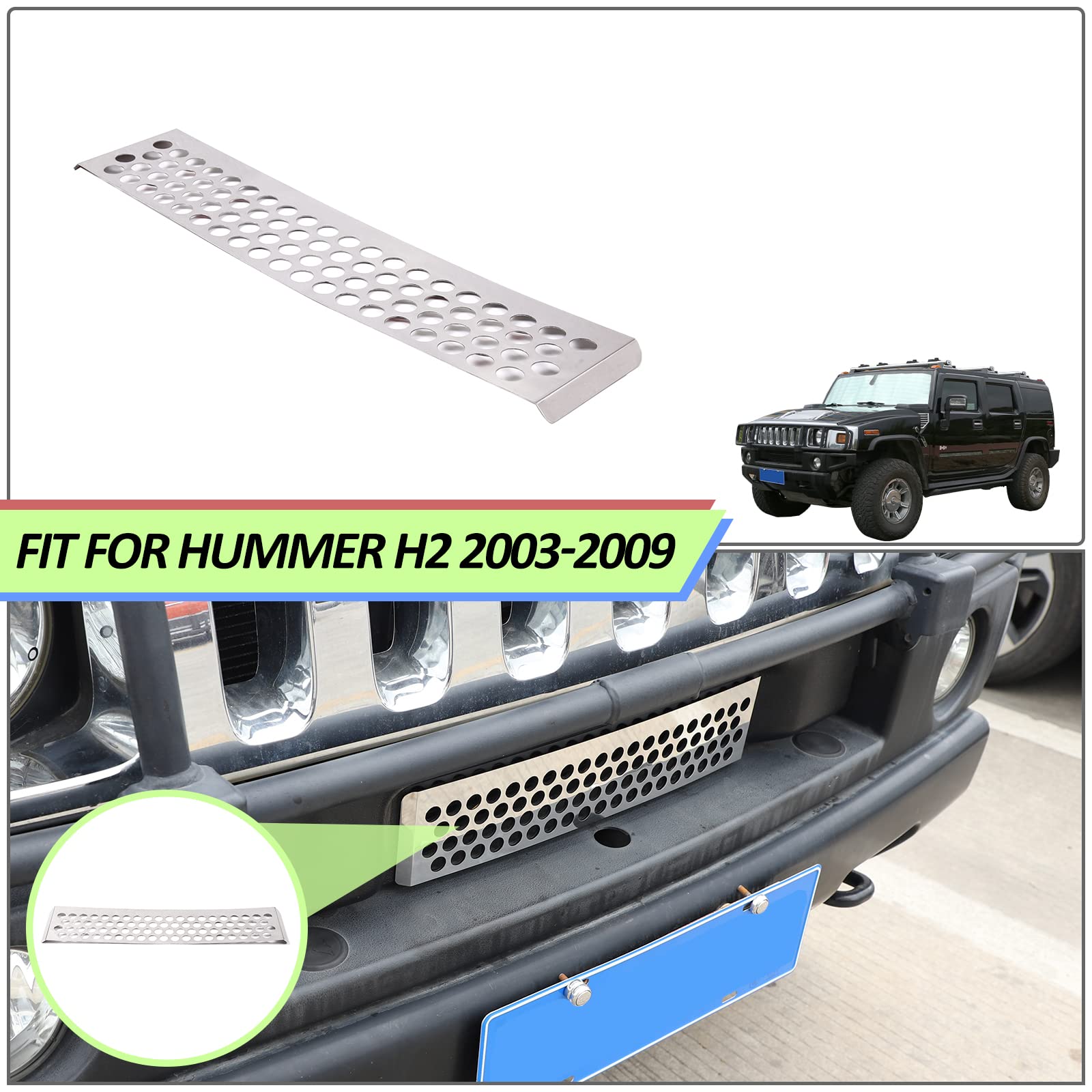 Amazon.com: Honeycomb Mesh Grill Spoiler Bumper Vent for Hummer H2