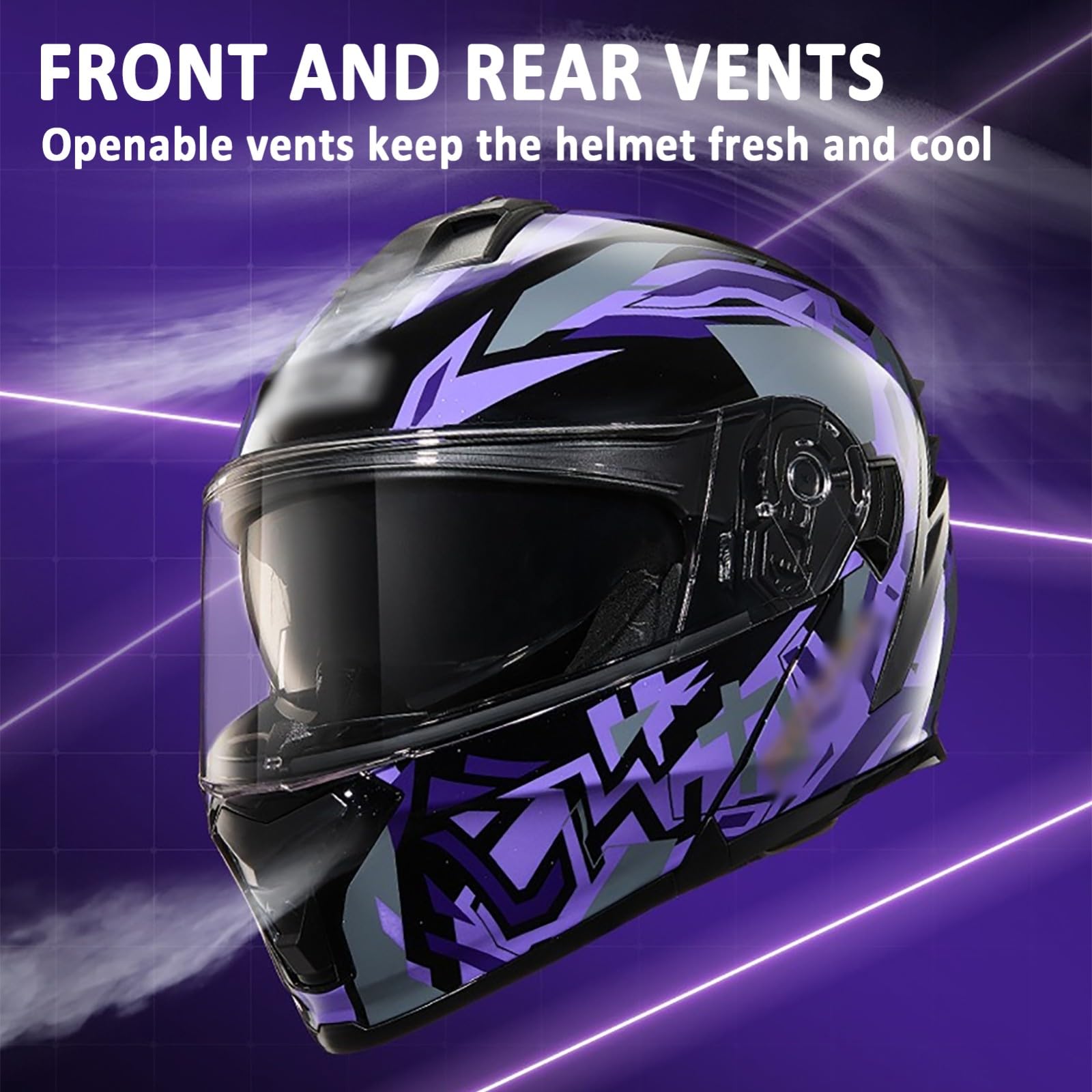 Kask integralny z podwójnym wizjerem, kask motocrossowy dla mężczyzn i kobiet, składany modułowy kask motocyklowy ECE 22.06 dopuszczony