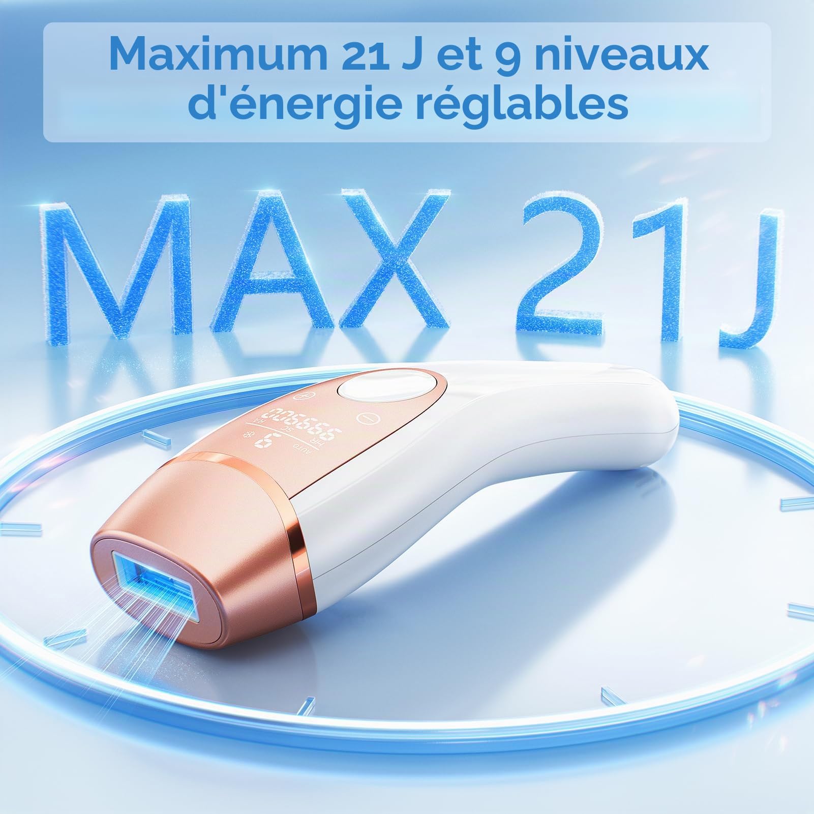 Épilateur à lumière pulsée Beauris avec système de refroidissement par glace pour tout le corps, femmes