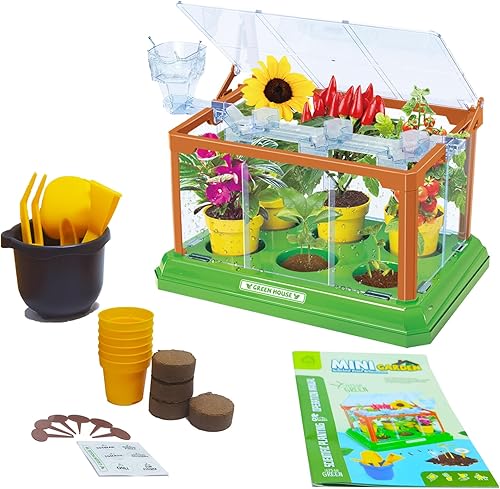 Miniatura 2 de Kit de jardinería para niños, kit de terrario de cultivo de invernadero, juego de cultivo de plantas, descubrimiento, regalo educativo de jardinería