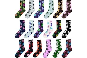 5 Pairs Weed Leaf Printed Marijuana Socks That'll Elevate Your Style