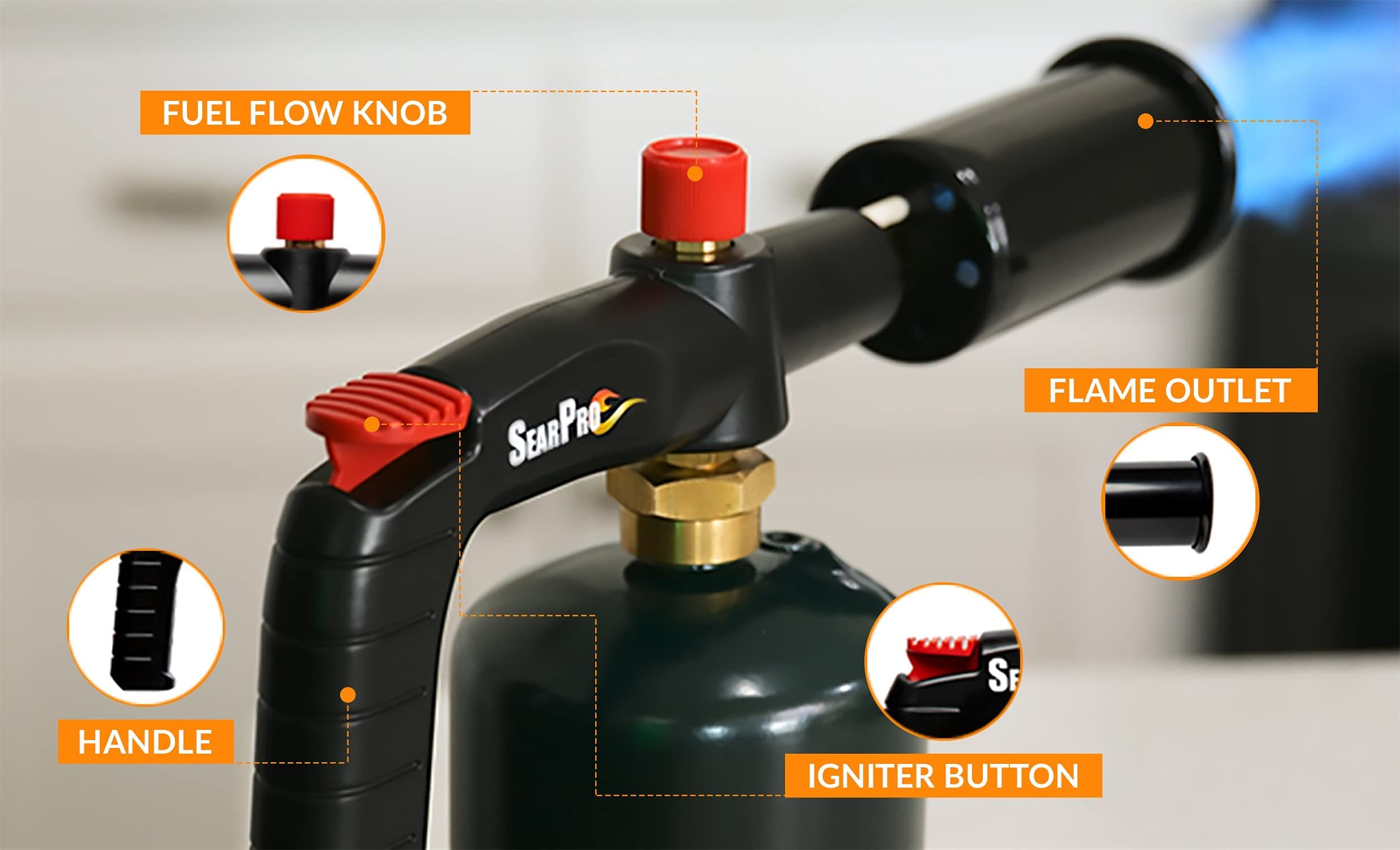 Buy POWERFUL Searpro Cooking Torch Sous Vide Charcoal Lighter