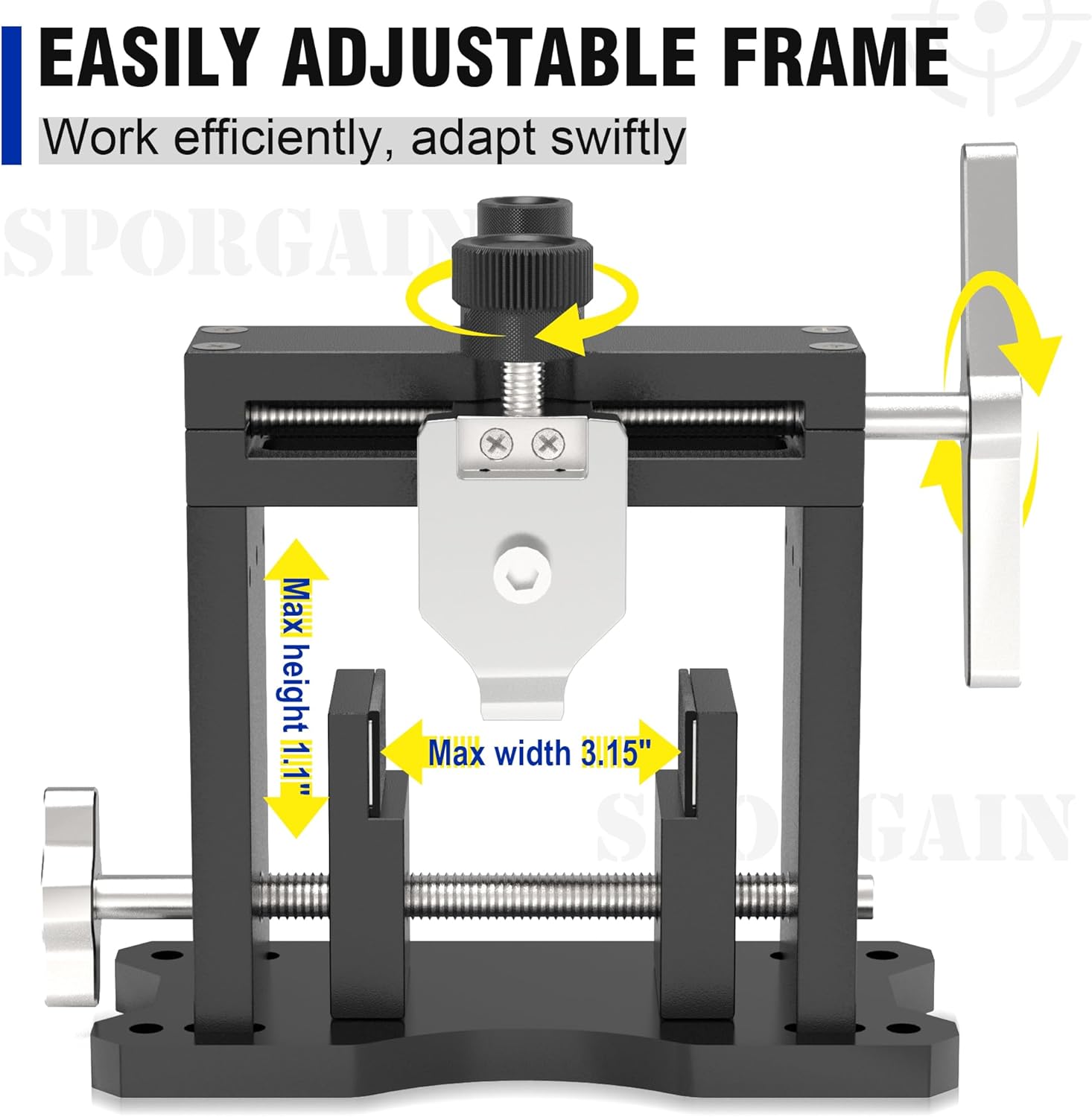 SporGain Sight Pusher Tool, Universal Pistol Sight Pusher with 4 Pairs Magnetic Pads, Heavy-Duty Sight Pusher for Precise Rear Sight Removal and Adjustment