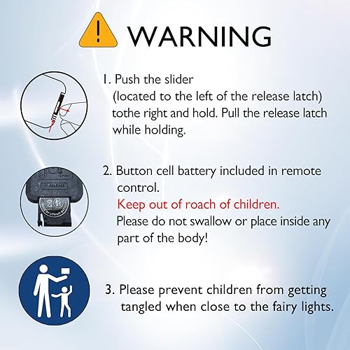 Miniatura 7 de Homemory 200 luces LED con batería, luces de hadas largas con control remoto, 66 pies, 8 modos, luces de alambre de cobre plateado, luces de Navidad