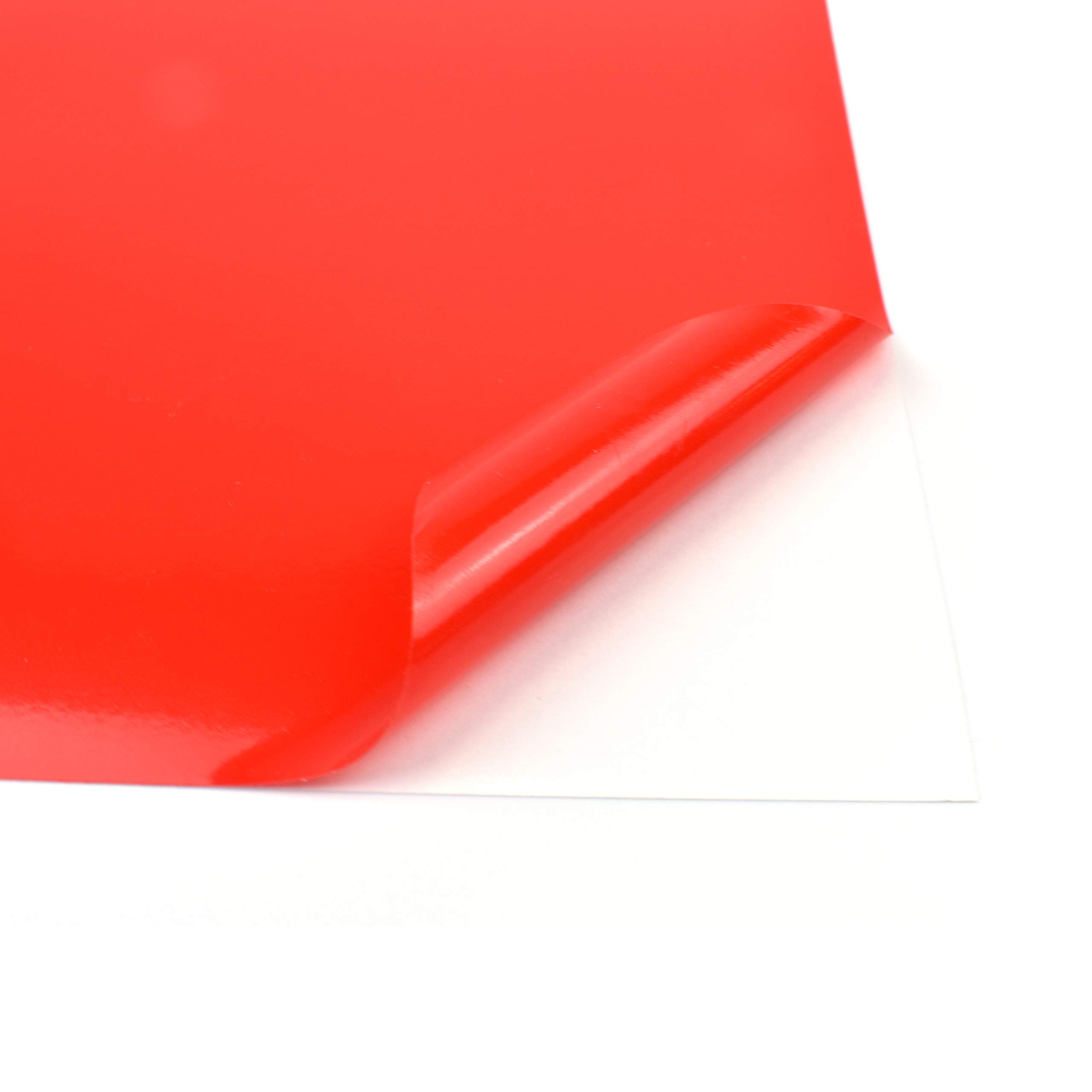 Evg Red (Glossy) Evergreen Goods 30 Sheets A4 Colour Self Adhesive Waterproof Matte/Glossy Craft Vinyl (Sticky Backed Plastic) For Die Cutting Machines (Red (Glossy))