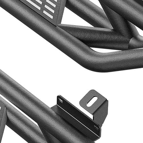 Miniatura 9 de Estribos compatibles con Jeep Wrangler JL de 2 puertas 2018 2019 2020 2021 2022 2023 2024 escalones laterales de acero resistente (2 unidades)