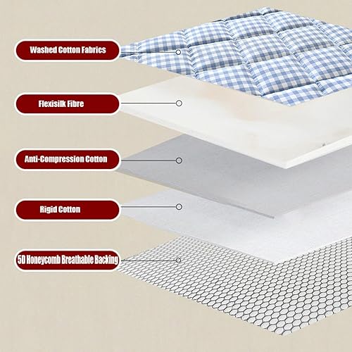 Miniatura 7 de Japanese Futon Mattress Floor Mattress Single, 2" Thicken Roll Up Floor Bed, Foldable & Portable Tatami Mat Sleeping Pad for Camping, Dormitory,