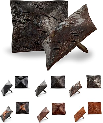 Miniatura 7 de Paquete de 100 clavos cuadrados de 1.25 pulgadas, clavos decorativos, sujetadores de persiana, tachuelas de uñas decorativas para persianas de