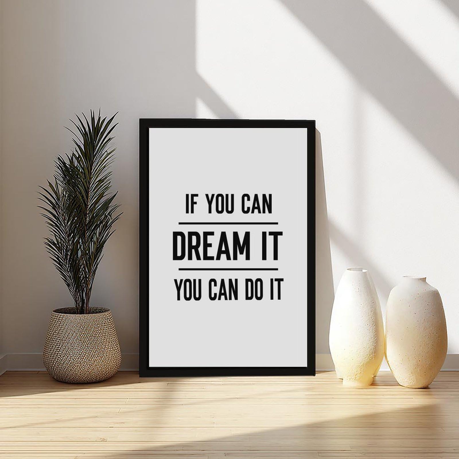 Mnyuein Poster « If You Can Dream It » avec citations de motivation