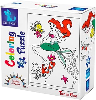 Cute Cat Little mermaid - coloring 2 in 1