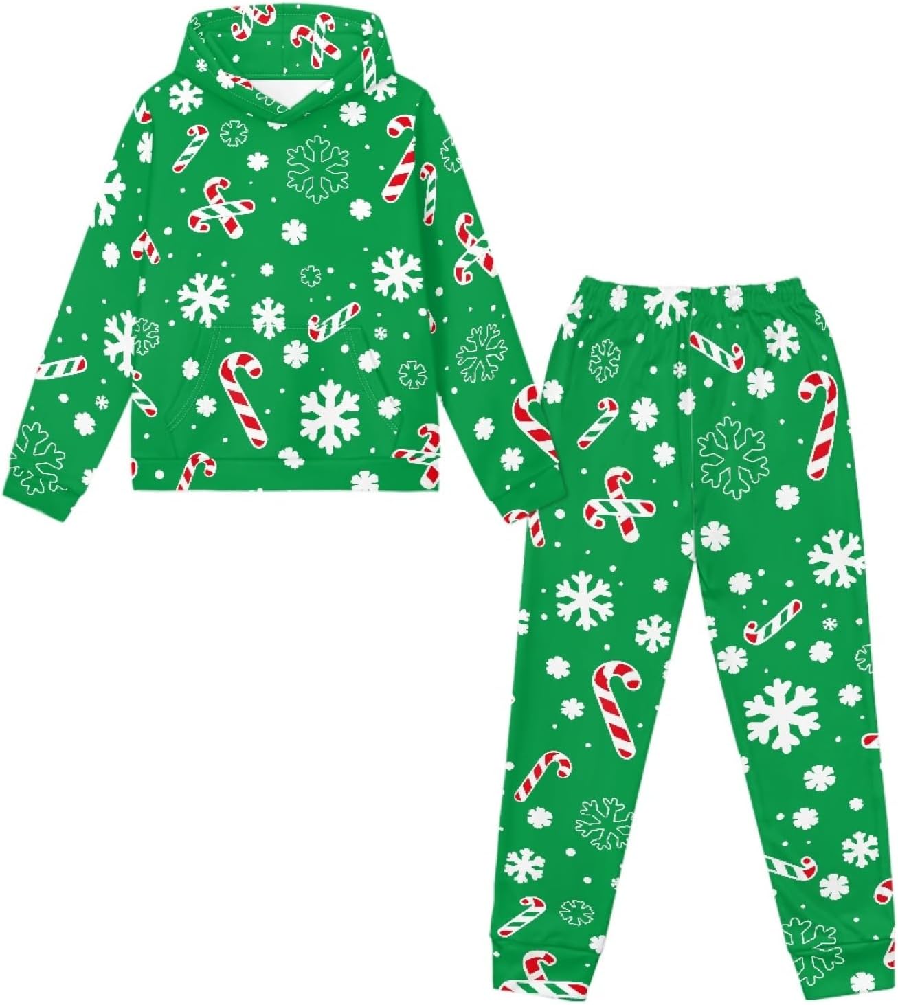 2 Pcs Tracksuit Set for Girls 5-12 Athletic Hoodie and Jogging Sweatpant Long Sleeve Casual Sweatsuit for Kids