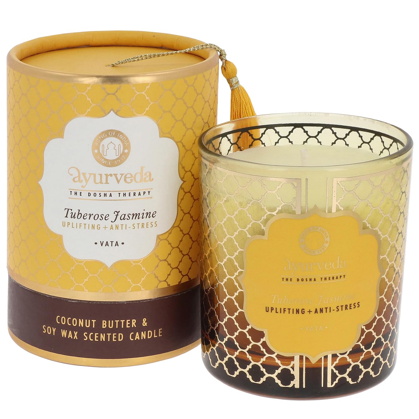 Shudehill Giftware Ayurveda Candles in a Gift Box - Jasmine, Oud, Mint and Lavender to Choose from! (Jasmine)