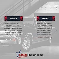 Vista 4 de Llavero de control remoto de entrada sin llave compatible con Nissan Frontier Armada Murano Pathfinder Quest Sentra Titan Versa Xterra / Infiniti