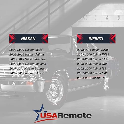 Miniatura 4 de Llavero de control remoto de entrada sin llave compatible con Nissan Frontier Armada Murano Pathfinder Quest Sentra Titan Versa Xterra / Infiniti