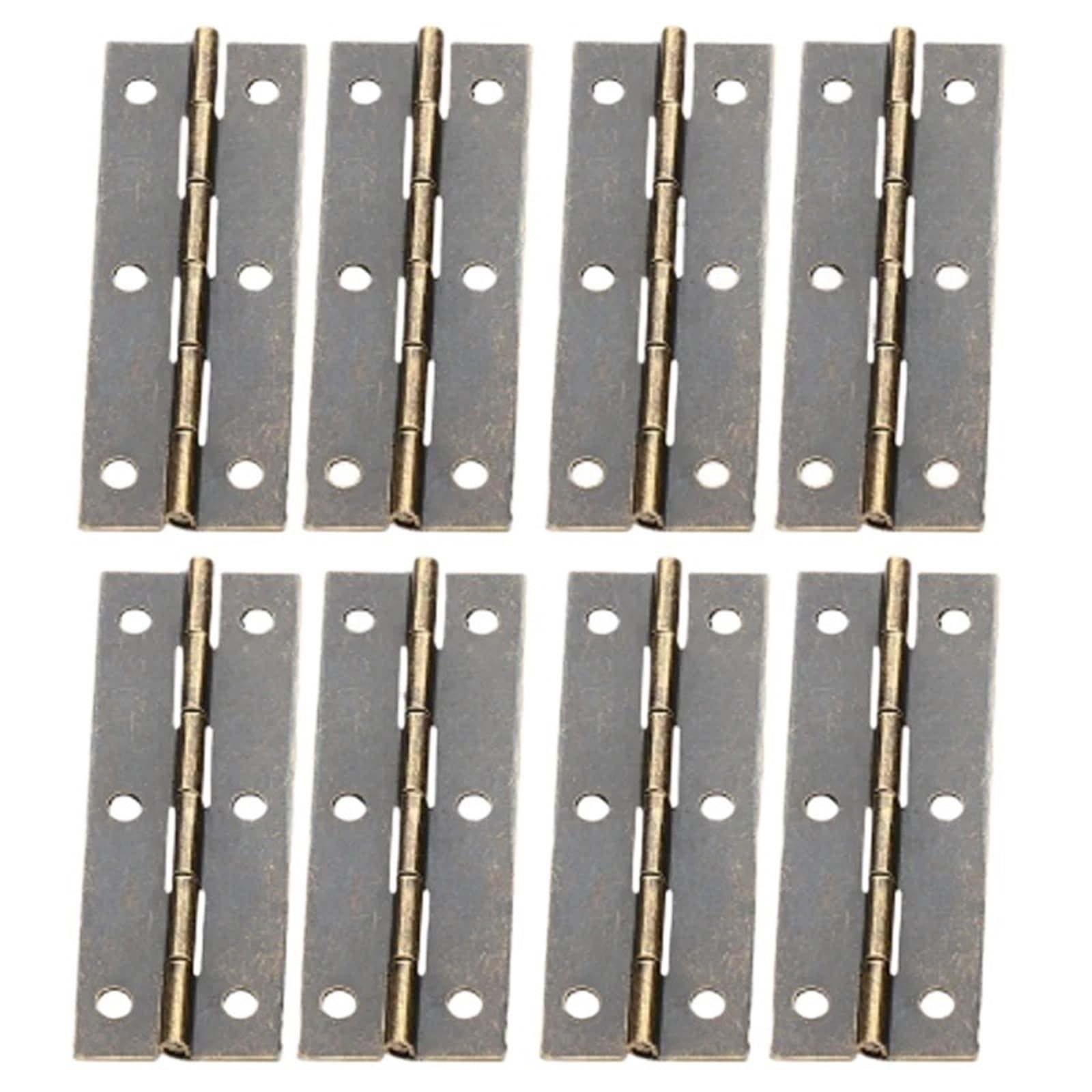 24Pcs Folding Butt Hinges Antique Bronze Metal Hinge for Doors Cabinet Cupboard Wood Boxes with Screws for Door