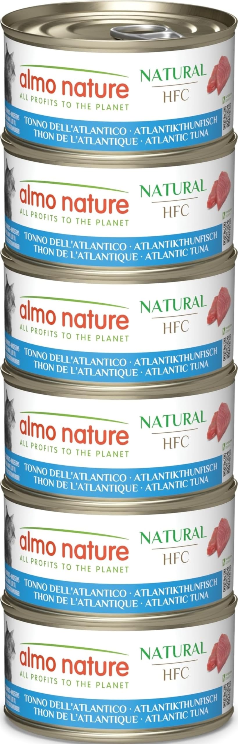Almo Nature 70G Almo Nature Hfc Natural Cans Saver Pack For Cats 24 X 70G - Atlantic Tuna - Natural