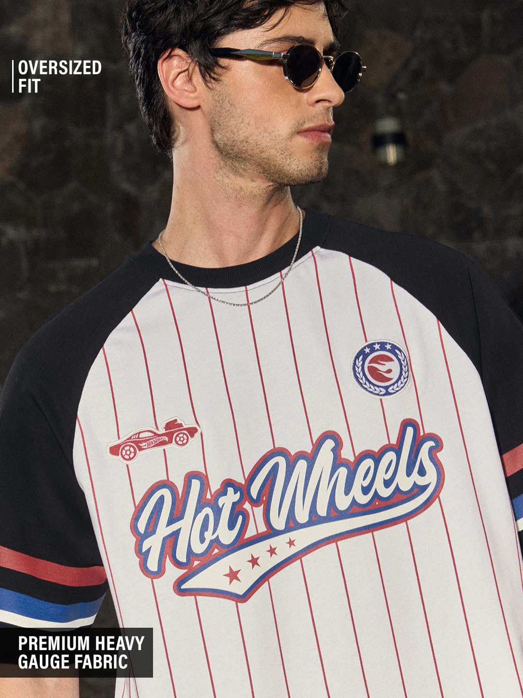 The Souled Store Hot Wheels: maglietta da uomo e ragazzo, a maniche corte, girocollo, con stampa grafica, casual, leggera, streetwear, oversize, alla moda