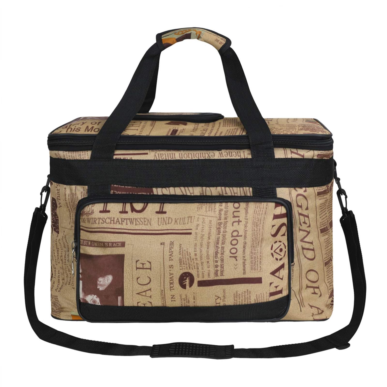 YJZQ Sac Besace pour Kit d'artist Portfolios Artiste Trousse géante pour Fournitures artistiques Sacoche Mallette Peinture Boîte Rangement rétro Style Journalistique