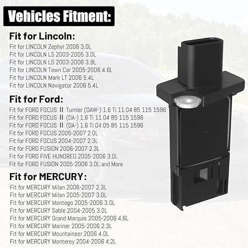 Miniatura 3 de Endxedo Sensor de flujo de aire masivo 3L3A-12B579-BA se adapta a Ford Crown Victoria 2004-2011, para Lincoln Navigator 2005-2011, para Mercury