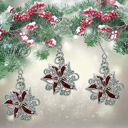 Amazon.com: Set de 3 adornos navideños de filigrana de Navidad con diseño  de panezas, color rojo y verde : Hogar y Cocina
