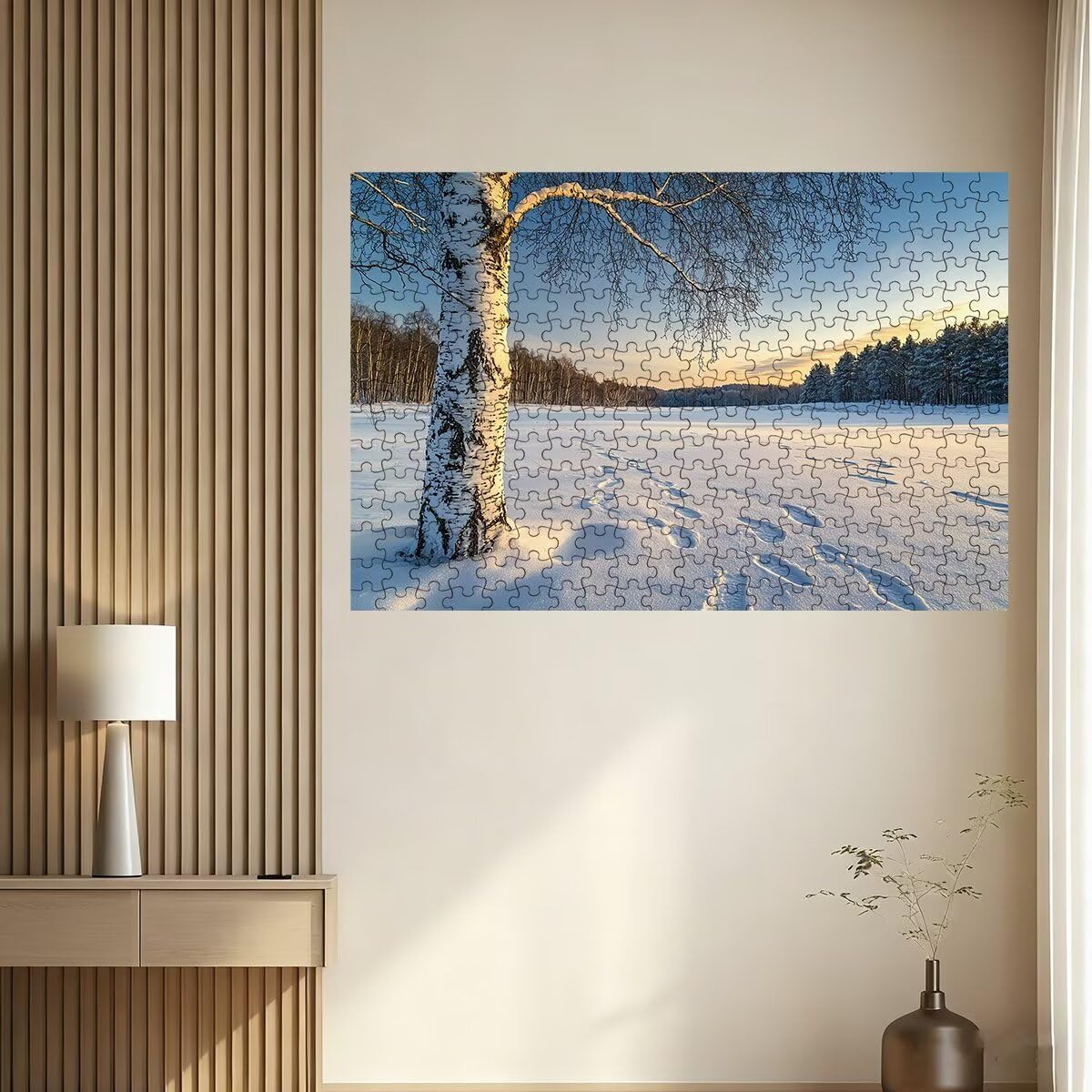 Puzzle 5000 sztuk Zimowe Puzzle Drzewo Puzzle 5000 Dorosłych Puzzle Dla Dorosłych Z Pudełkiem Prezentowym, Drewniane Puzzle Wyzwanie Dla Całej Rodziny, Oryginalne Prezenty Dla Kobiet -2688