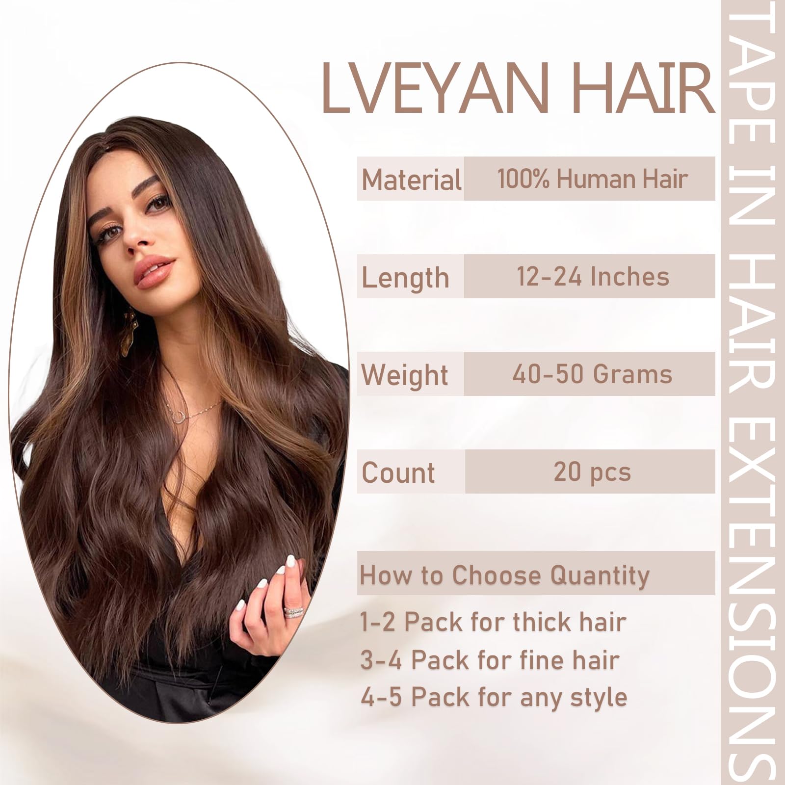 Amazon.com : Tape in Hair Extensions Human Hair 18 Inch Dark  display picture 2