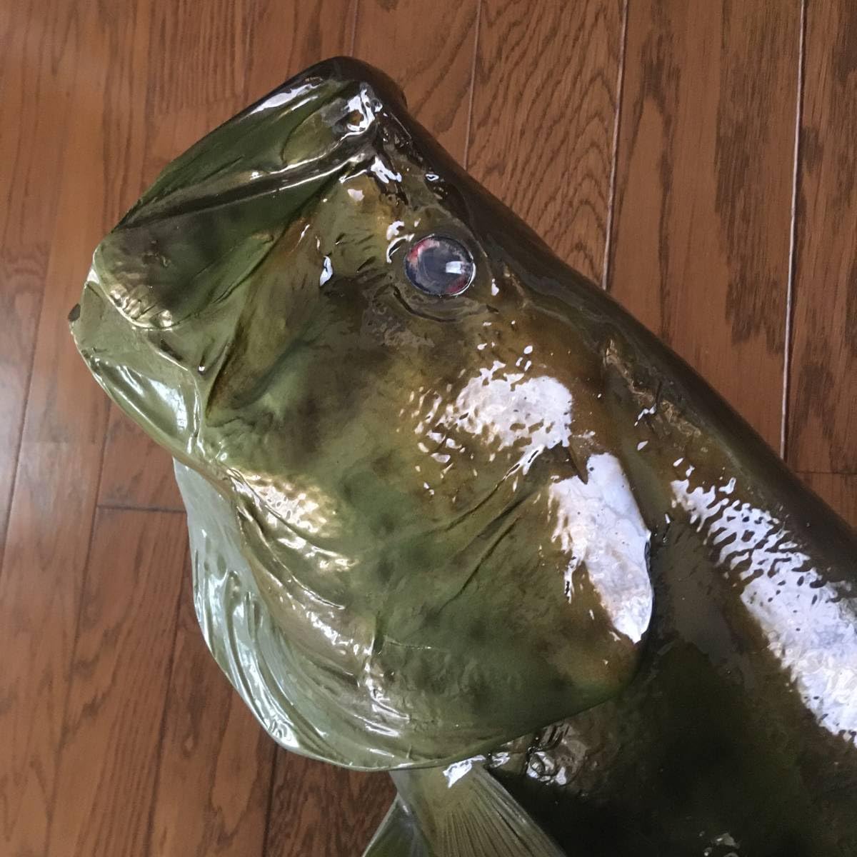 ㊼ブラックバス 壁掛け レプリカ 釣り 石膏 ラージマウス 【公式通販】