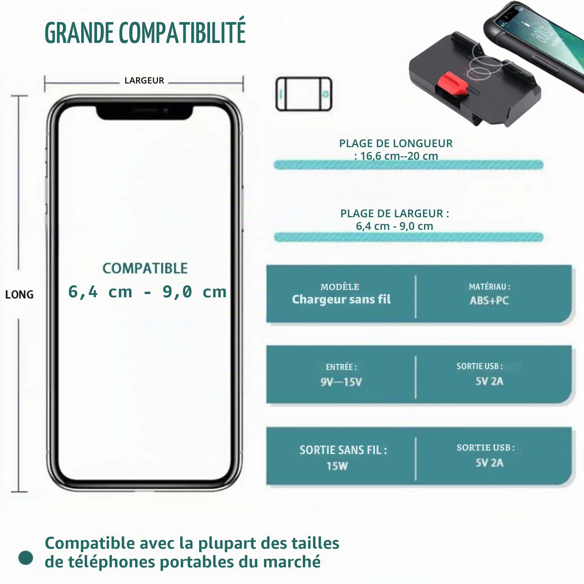 Support de navigation sans fil pour téléphone portable GPS moto BMW R1300GS R1200GS ADV R1250GS CRF1000L S1000XR F900R F900XR F850GS F800GS F750GS F700GS Accessoires de moto