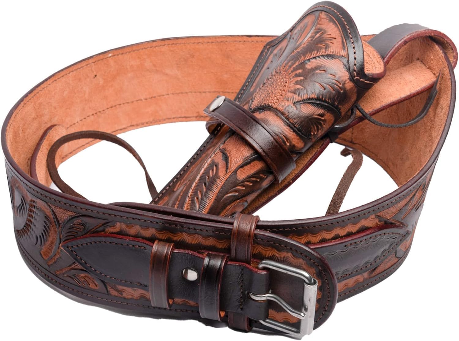 Hulara Full Grain Buff Leather 22 Caliber Plain Western Holster Heritage Rough Rider 22 Holster Western Gun Belt Heritage 22 Holster Cowboy Holster Ruger Wrangler Holster 22 Revolver Holster