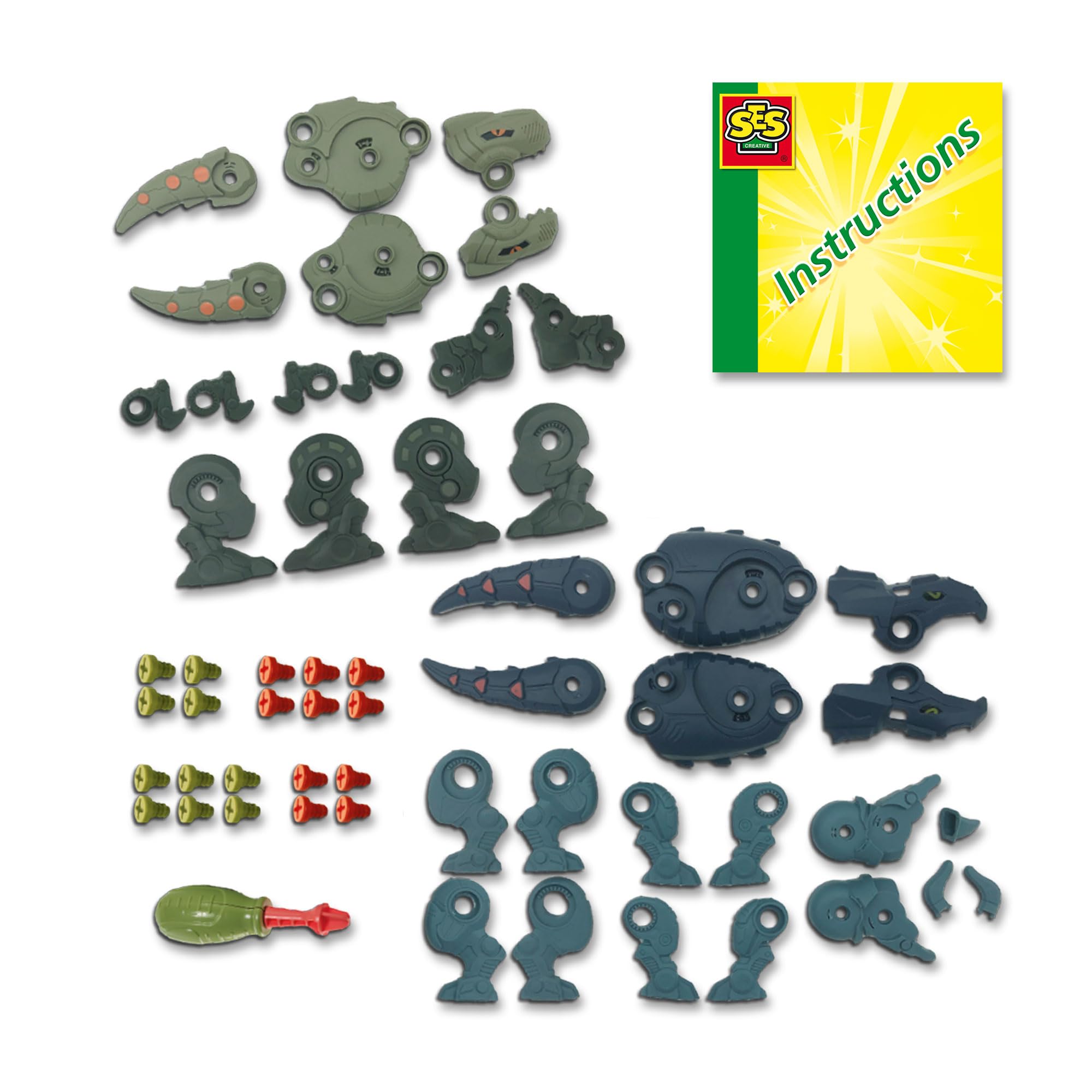 SES Creative 14291 Dino Screw Constructions, Creative Building Kit for Kids Aged 5+ - Image 2