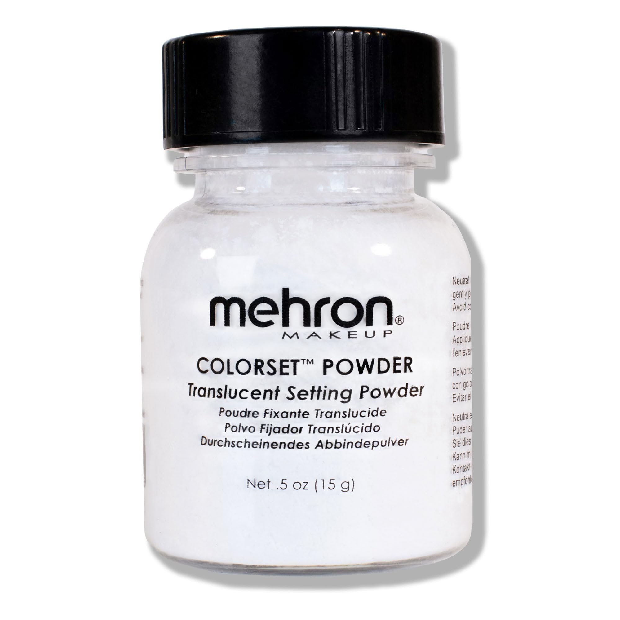 Mehron Makeup Colorset Powder, 0.5 oz Translucent Setting Powder