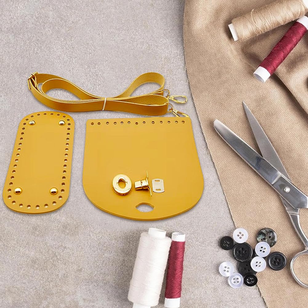 DIY Purse Making Kit - Crochet Bag Bottom & Strap -3