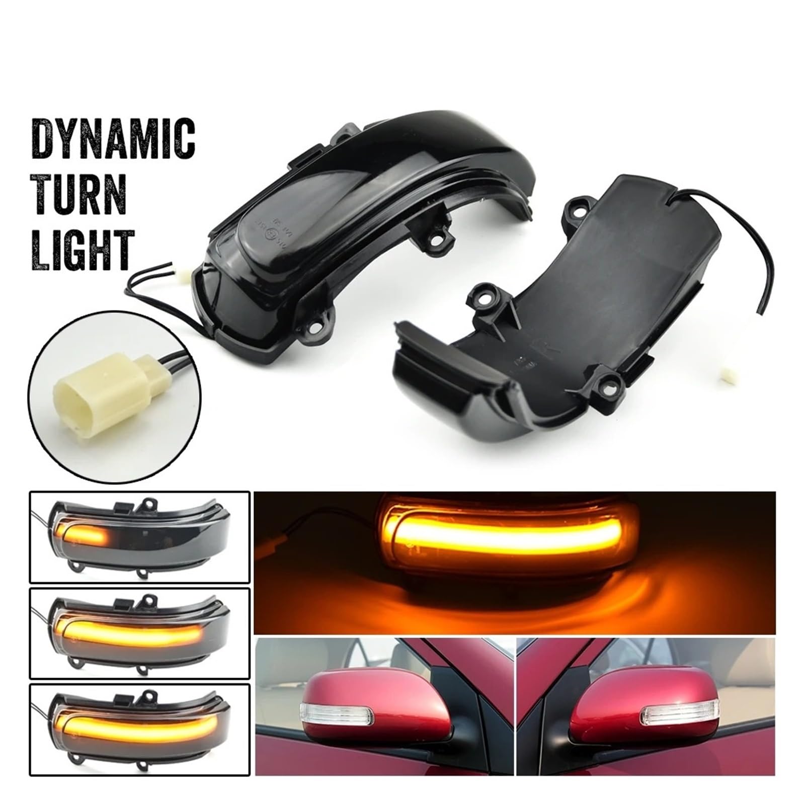 Indicatori Nello Retrovisore Per Toyota Per COROLLA ZELAS REIZ AURIS Scion BLADE MARK 2010-2013 Luce Di Svolta Dinamica A LED Per Auto, Specchietto Retrovisore Lampeggiante Indicatore Di Direzione