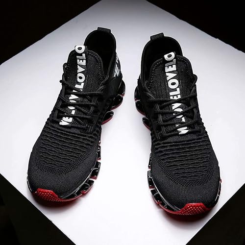 Miniatura 2 de Vooncosir - Zapatillas de moda para hombre, transpirables, de malla, antideslizantes, para correr, con suela suave, zapatos deportivos casuales y