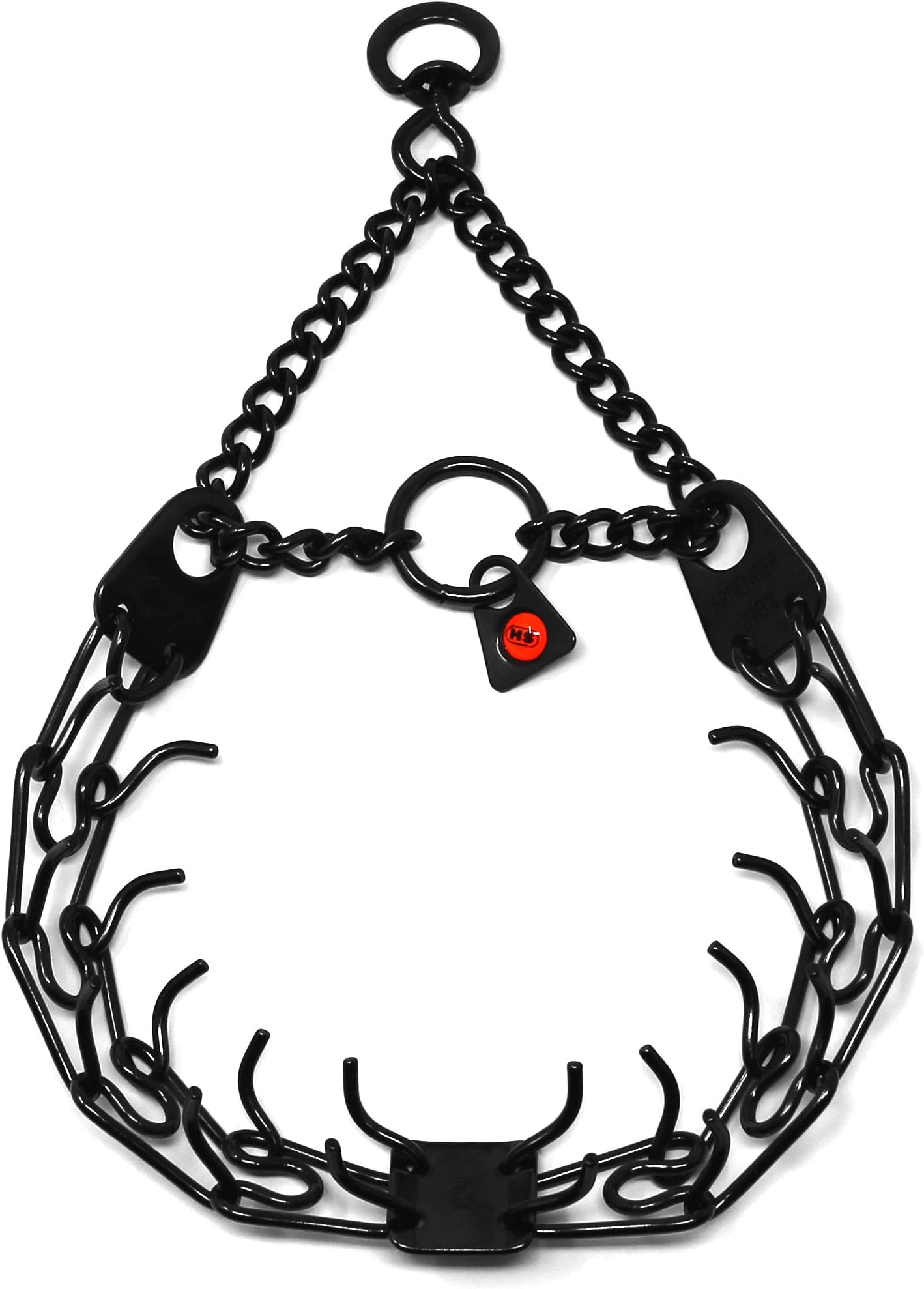 Dogline Herm Sprenger Black Stainless Steel Prong Dog Training Collar with Swivel Ultra-Plus Pet Pinch Collar No-Pull Collar for Dogs Anti Pull Training Collar Made in Germany 16in (41cm) x 2.25mm