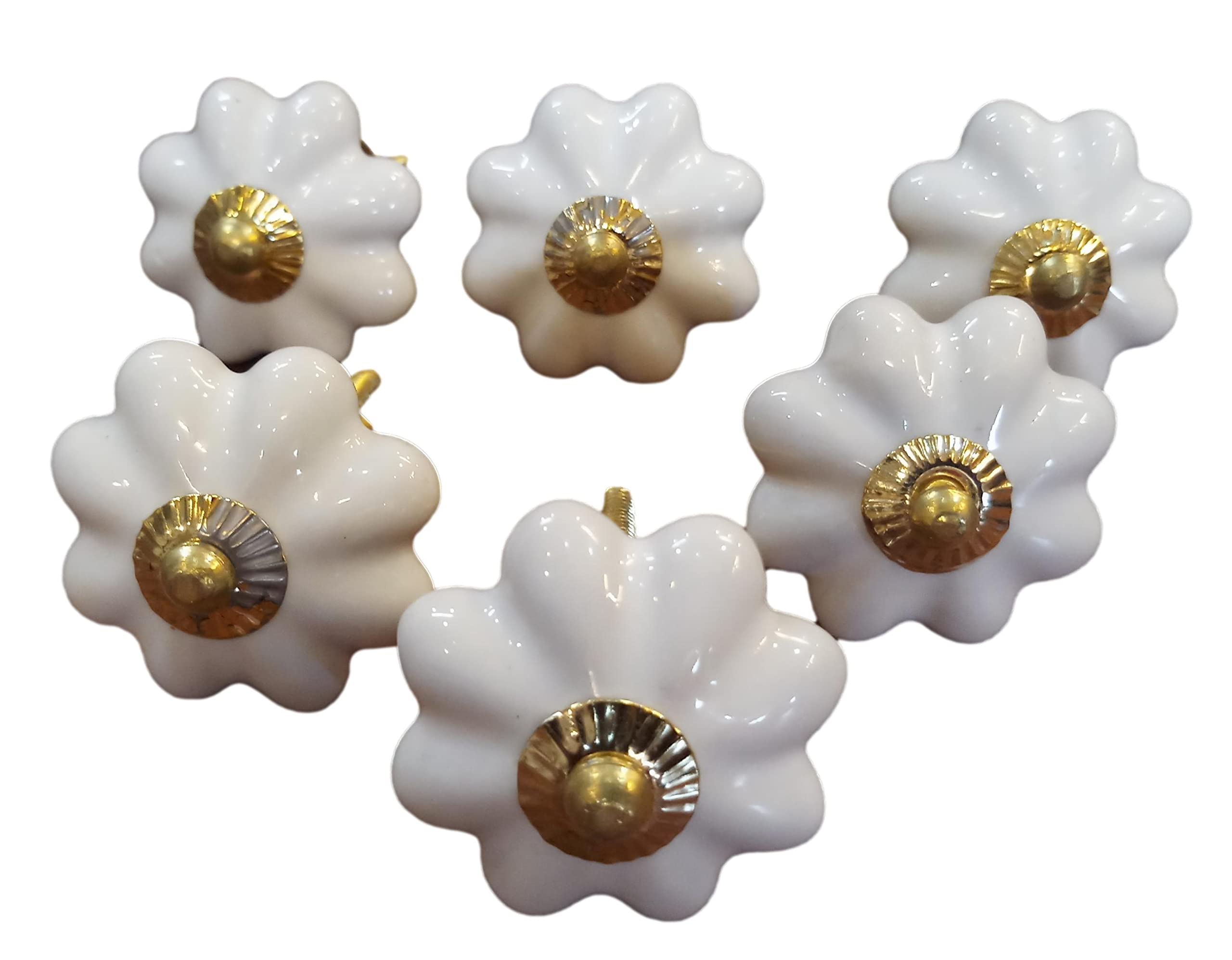 JGARTS6 White Creme Cream creame Ceramic knobs Kitchen Cabinet Handle Drawer Mix pulls Puller Assorted Pull