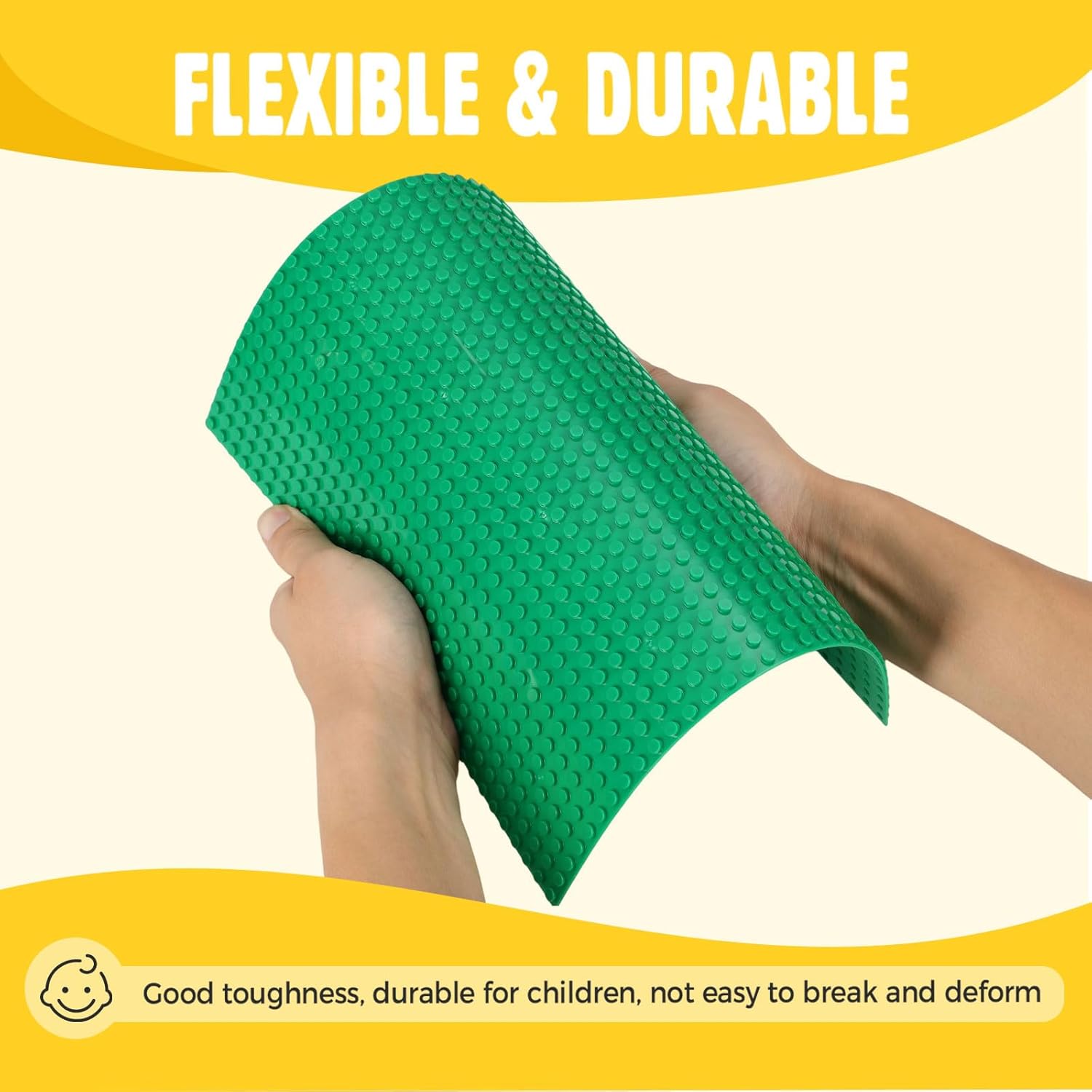 Lekebaby 6 Pack Classic Baseplates 10" x 10", Building Base Plates for Building Bricks, 100% Compatible with Major Brands and Activity Table-Baseplate, Sturdy & Safe, Age 3 and up Kids, Multicolored
