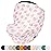 Simka Rose Car Seat Cover Baby & Nursing Cover Up for Breastfeeding - Breathable Multi-Use Privacy Nursing Canopy, Soft Stretchy Rayon Blend Carseat for Baby Boys & Girls - Peaches