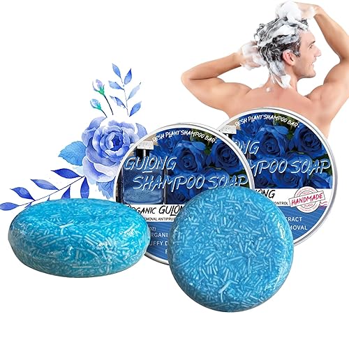 Cologne - Barra de champú, paquete de 2 barras de champú sólido para hombres, limpieza profunda y nutritiva raíces del cabello, eliminación de caspa