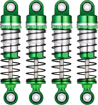 RCLIONS RC Car Shocks 42mm Oil Shock Absorber for FMS 1/18 FCX18 LC80 RC Crawler Car Upgrade Parts (Green)