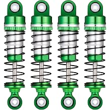 42MM RC Shocks Absorber Full Aluminum Threaded Shock Adjustable Absorber Oil Damper Set for 1/18 FMS FCX18 LC80 RC Crawler Car Upgrade Parts Green