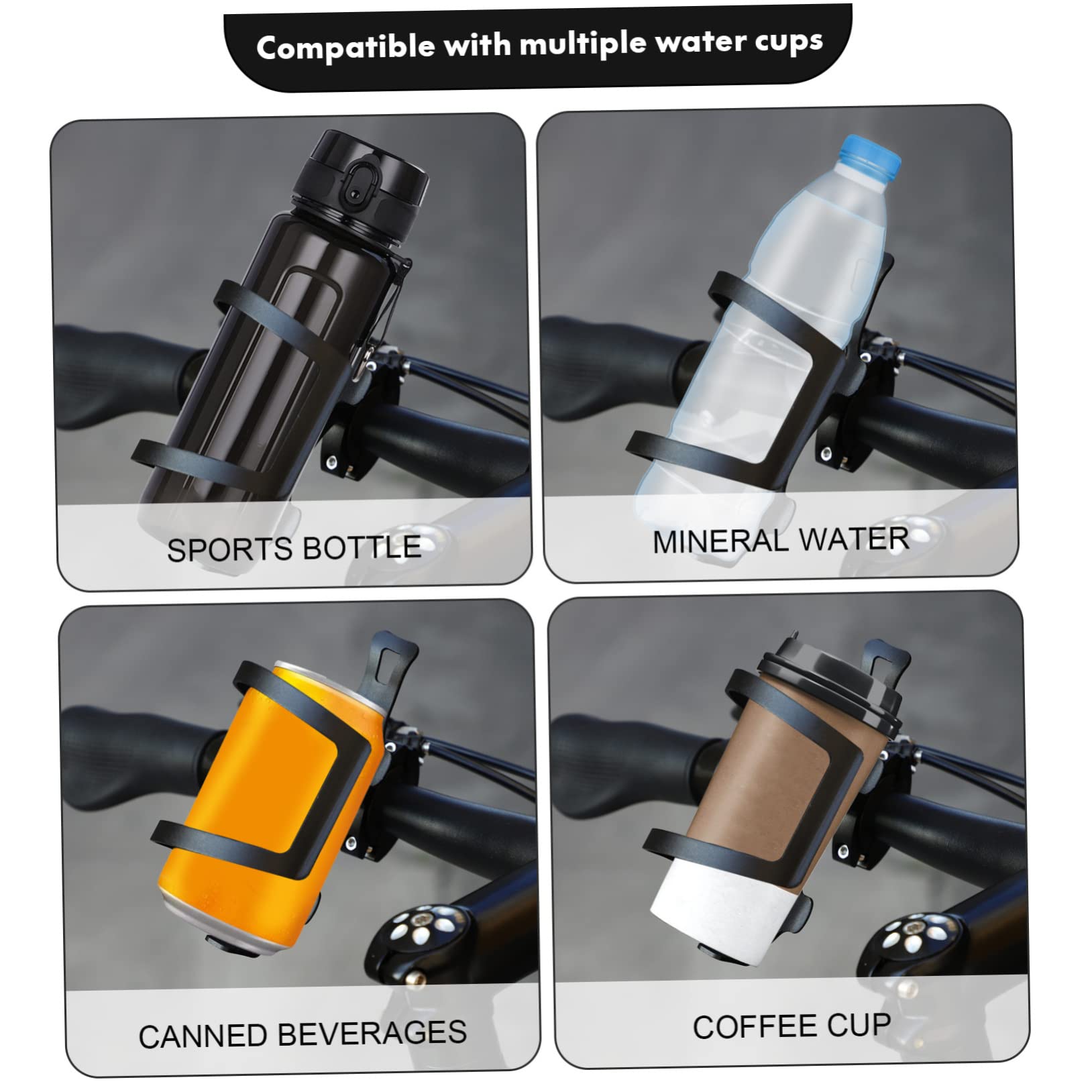 BESPORTBLE 3juegos Soporte De Botella De Agua para Bicicleta Portabotellas y Desmontable Accesorio Resistente para Bicicletas De y Plegables Instalación y Estable