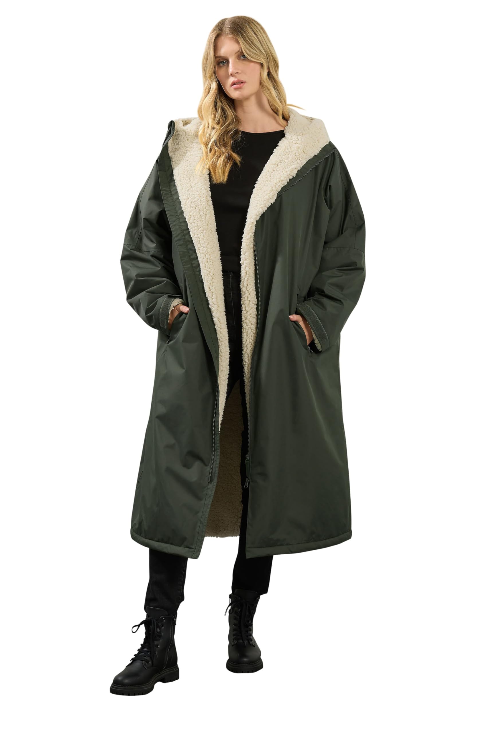 Long Tall Sally - Lts Tall Green Waterproof Fleece Lined Robe - Women's