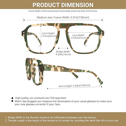 Miniatura 6 de VOOGLAM Gafas de aviador con luz azul para mujeres y hombres, antifatiga ocular, ojos secos, computadora, teléfono, televisión, gafas Sosa