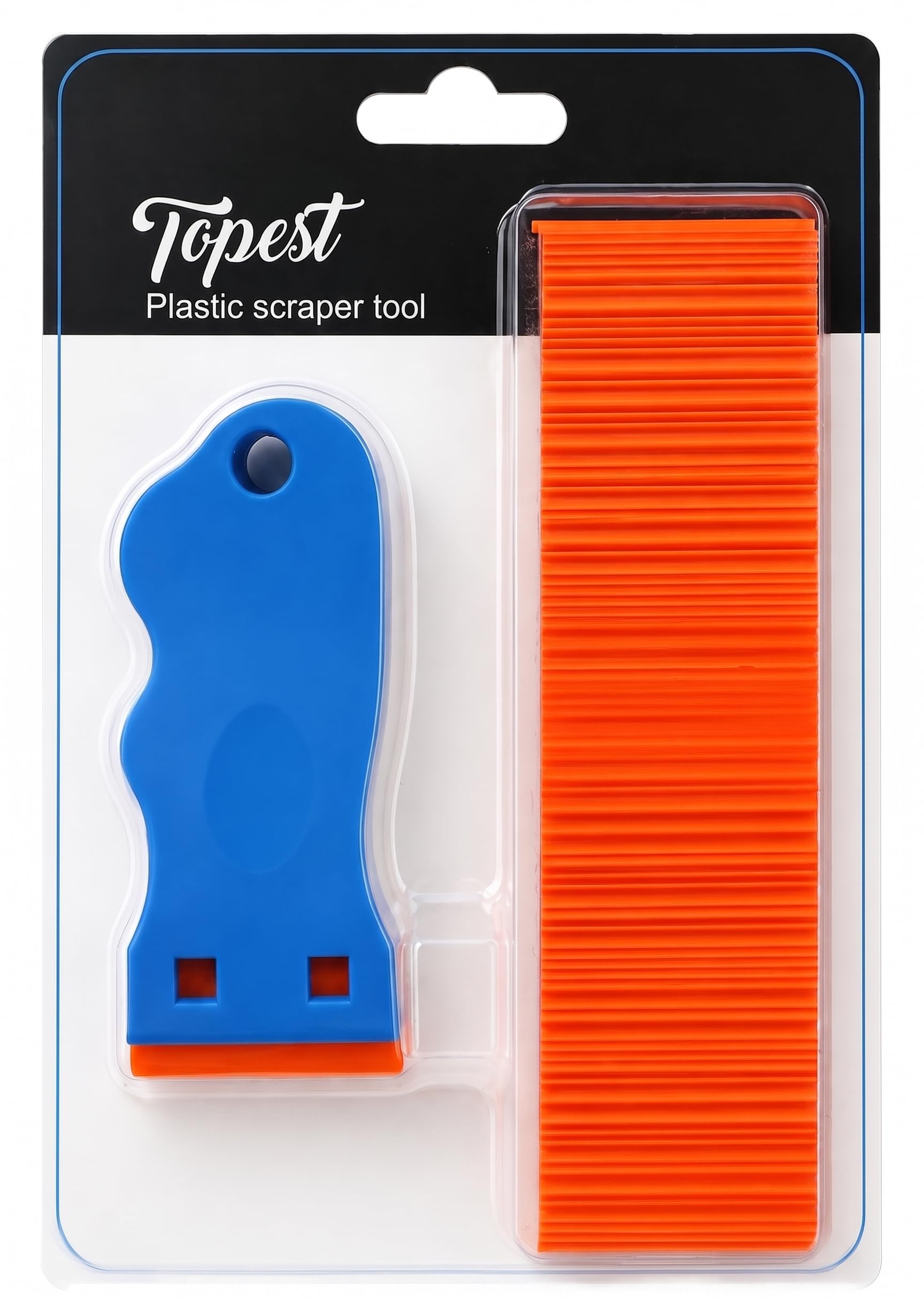 2PCS Plastic Cleaning Tool with 100 Replacement Plastic Blades – Lightweight Handheld Cleaner for Removing Stickers, Labels, Adhesive, Paint & Residue – Safe for Glass, Windows & Delicate Surfaces
