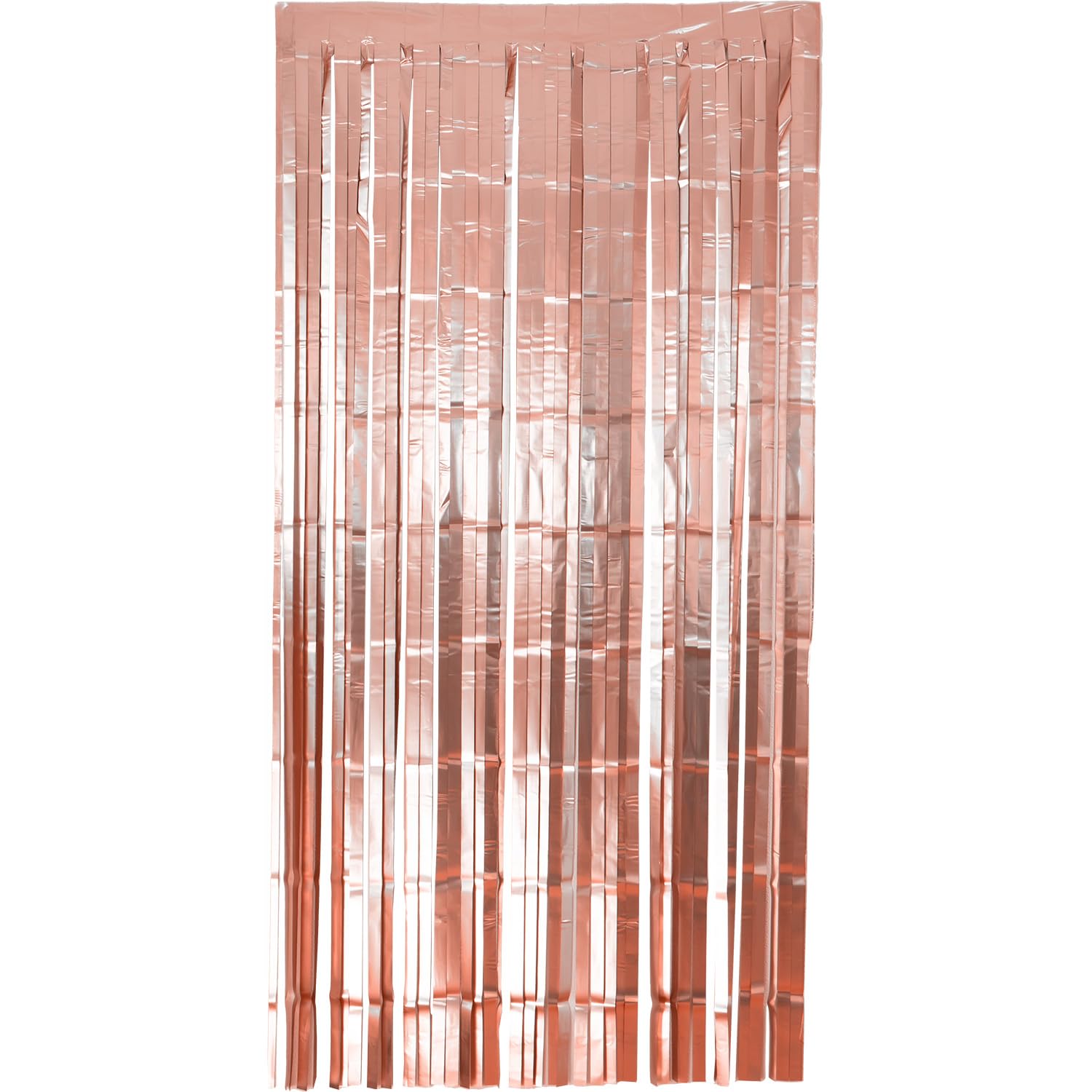 Folat 27596 Matt Rose Goud Curtain-1x2m Aluminium Streamers for Weddings, Parties, Photo Booth and Festival Stage Decorations, Rose Gold