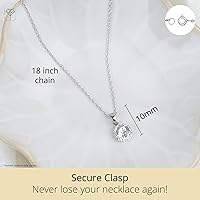 Vista 3 de MAX + STONE Sterling Silver Crystal Halo Pendant Necklace, 18