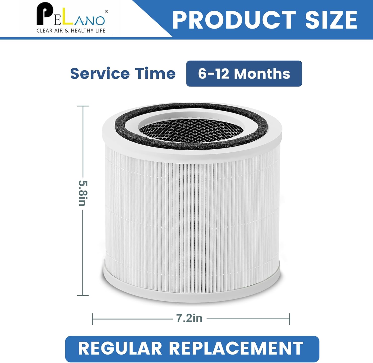 14 True HEPA Filter Replacement Compatible with PuroAir 240 Air Purifier, 3-in-1 True HEPA Filter Replacement with HP-14 Activated Carbon Filter, 2 Pack - Image 3