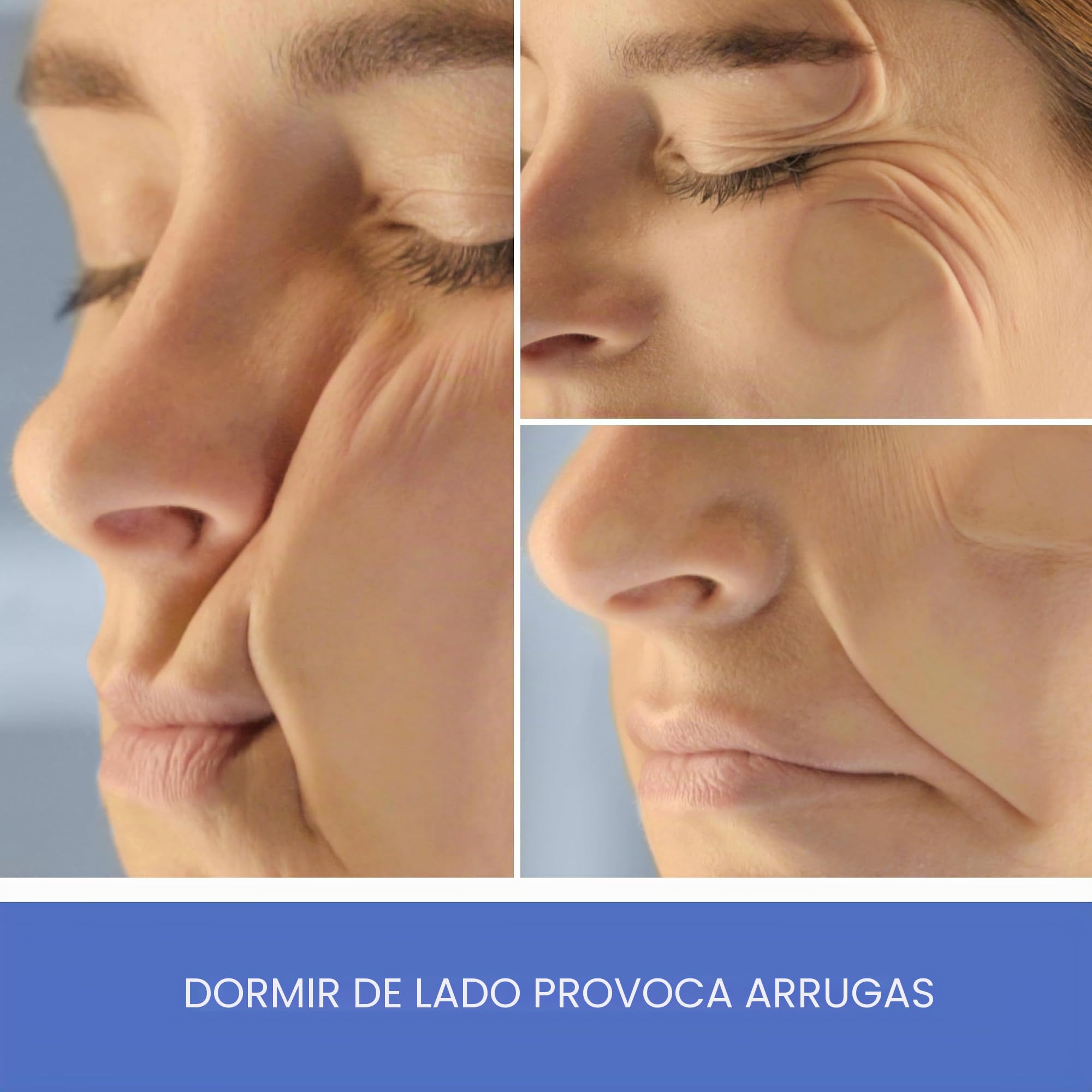 Sleep&Glow Omnia - Cojín antiarrugas de seda premium, antiarrugas, desarrollado por ortopedistas, ajuste de altura para espalda y de lado, fabricado en Europa, helecho lunar